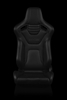 Braum Elite-X Series Sport Seats - Black Leatherette / Carbon Fiber (Black Stitching)