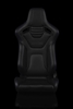 Braum Elite-X Series Sport Seats - Black Leatherette / Carbon Fiber (Purple Stitching)