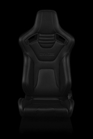Braum Elite-X Series Sport Seats - Black Leatherette / Carbon Fiber (White Stitching)