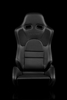 Braum Advan Series Sport Seats - Black Leatherette (Black Stitching)