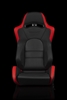 Braum S8 Series V2 Sport Seats - Black and Red Leatherette