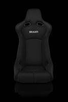 Braum Venom-R Series Fixed Back Bucket Seat - Black Cloth / Carbon Fiber