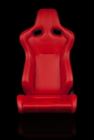 Braum Venom Series Sport Seats - Red Leatherette