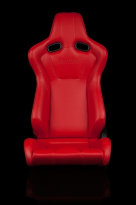 Braum Venom Series Sport Seats - Red Leatherette