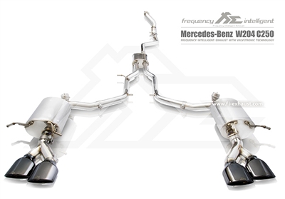 Fi-Exhaust Mercedes-BENZ W204 C180/C*200/C*250 (2011+) Front & Mid- Y Pipe, Valvetronic Muffler, Quad Tips