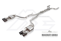 Fi-Exhaust Maserati Ghibli V6 Turbo (2014+) Front Pipe + Mid X-Pipe + Valvetronic Muffler with Quad Tips