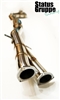 Status Gruppe BMW E46 M3 01-06 Exhaust Section 2 X-Pipe Resonated (Polished Stainless Steel)