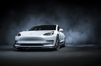 Vorsteiner Tesla Model 3 Volta Aero Front Spoiler Carbon Fiber PP 2x2 Glossy