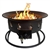 19" Round Portable Camp Fire Pit in Black