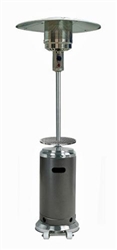 Hammered Silver & Stainless Steel Patio Heater with Table HLDS01-SSHST