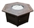 Hexagon Firepit with Faux Stone Top