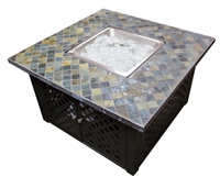 Lattice Firepit with Slate Top