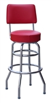 Double Ring Bar Stool w/ Back