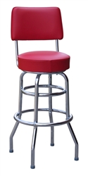 Double Ring Bar Stool w/ Back