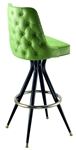 Retro Tufted Bucket Bar Stool