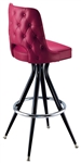 Retro Tufted Cutout Bucket Bar Stool