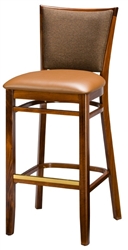 Upholstered Window Pane Bar Stool