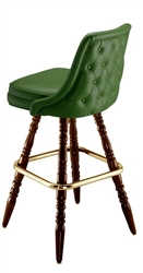 Rolled Tufted Colonial Bar Stool