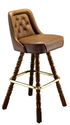 Interior Tufted Mediterranean Bar Stool