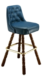 Inside Tufted  Mediterranean Bar Stool