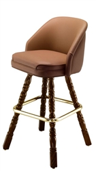 Wide Back Mediterranean Bar Stool