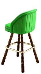 Inside Tufted  Mediterranean Bar Stool