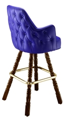 Tufted Wing Mediterranean Bar Stool