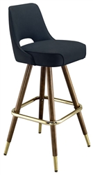 Cutout Mid-Century Bar Stool