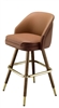 Wide Back Mid-Century Bar Stool