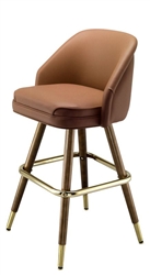 Wide Back Mid-Century Bar Stool