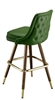 Rolled Tufted Mid-Century Bar Stool
