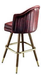 Deluxe Wide Mid-Century Bar Stool