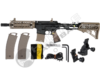 Tippmann Tippmann MagFed TMC w/ Collapsible Air Thru Paintball Gun - Black/Tan TMC w/ Collapsible Air-Thru Paintball Gun