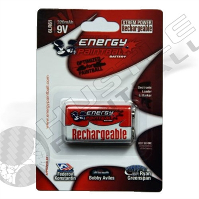 Energy Paintball 9V Rechargeable Battery (320 mha)