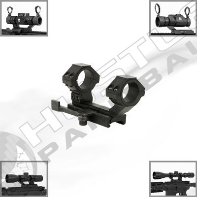 NCStar Weaver Rail Cantilever Mount w/ Quick Release and Detachable Rear Ring - AR-15/M16