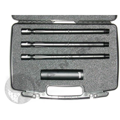 Lapco AccuShot 3 Barrel Kit with Case and Universal Fake Suppressor - Spyder - 0.690, 0.687, 0.684 - 14 inch - Bead Blasted Black
