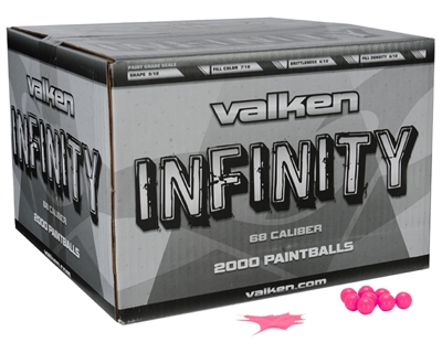 Valken Infinity Rec-Ball Grade Paintballs - Case of 1000 - Pink Fill