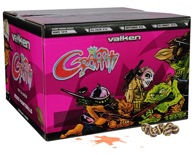 Valken Graffiti Paintballs - Case of 100 - Orange Fill