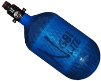 Ninja Paintball 68 cu 4500 psi Lite Carbon Fiber HPA Tank -  Translucent Blue