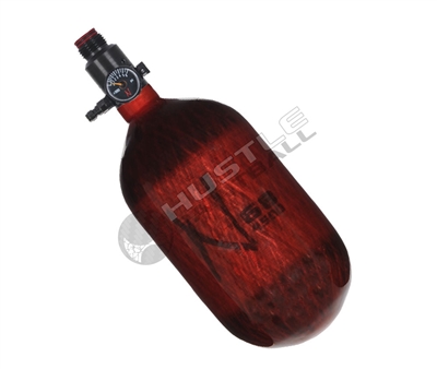Ninja Paintball 68 cu 4500 psi Carbon Fiber HPA Tank - Translucent Red