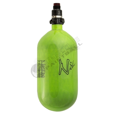 Ninja Paintball 77 cu 4500 psi ''SL'' Carbon Fiber HPA Tank - Super Light - Lime Green