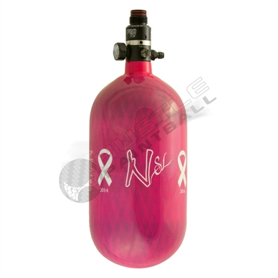 Ninja Paintball 77 cu 4500 psi ''SL'' Carbon Fiber HPA Tank - Super Light - 2014 Breast Cancer