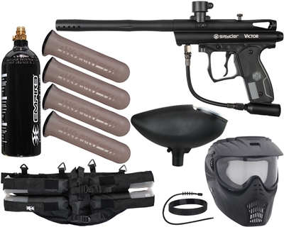 Kingman Spyder Victor Epic Paintball Marker Package - Diamond Black