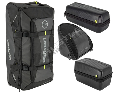 Valken Phantom Paintball Rolling Gear Bag/Google Case/Loader Case & Tank Case Combo Kit