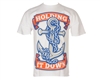 HK Army T-Shirt - Anchor - White/Orange