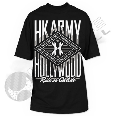 HK Army T-Shirt - Ride Or Collide - Black