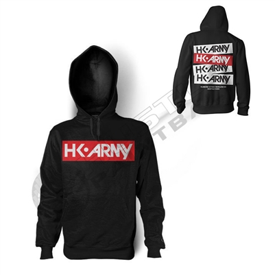 HK Army Pullover Hoodie - Posted - Black/Red