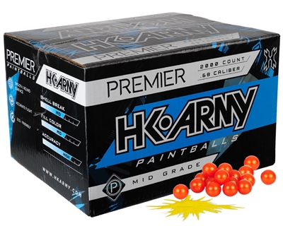 HK Army Premier Paintballs - Case of 2000 - Yellow Fill