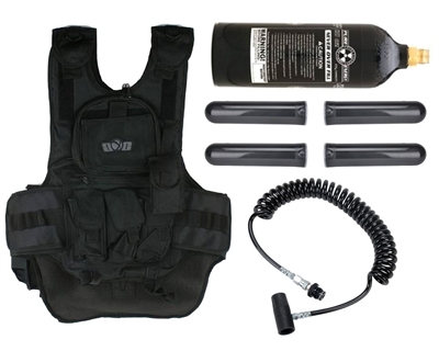 Gen X Global Paintball Tactical Vest w/ Remote & 20oz CO2 Tank