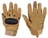 Warrior Paintball Full Finger Gloves - Carbon Knuckle - Tan